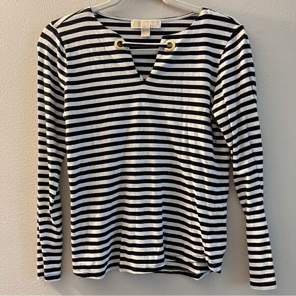 Michael Kors Tops - Michael Kors striped shirt size small